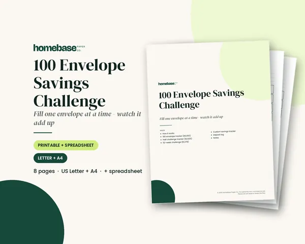 100 Envelope Savings Challenge – cover