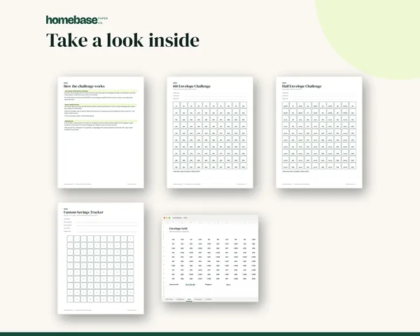 100 Envelope Savings Challenge – page preview