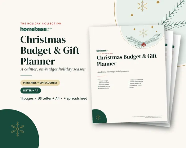 Christmas Budget & Gift Planner – cover