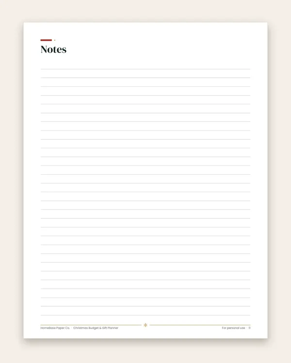 Christmas Budget & Gift Planner: Page 11 of 11