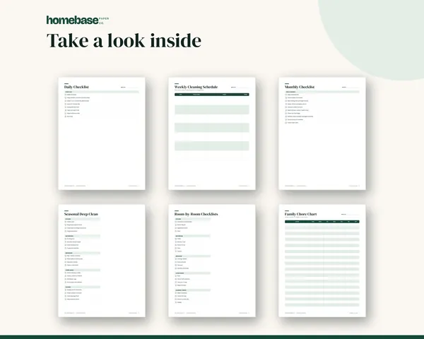 Cleaning Schedule – page preview