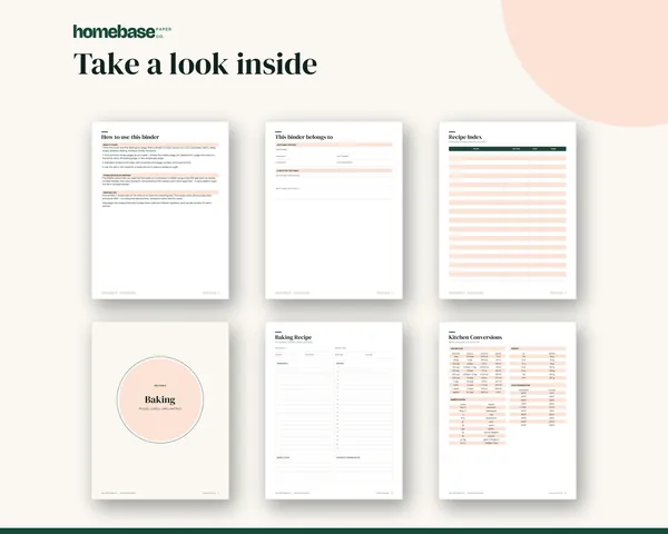 Family Recipe Binder – page preview