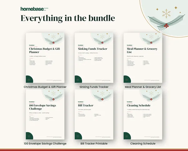Holiday Season Bundle – every planner in the bundle