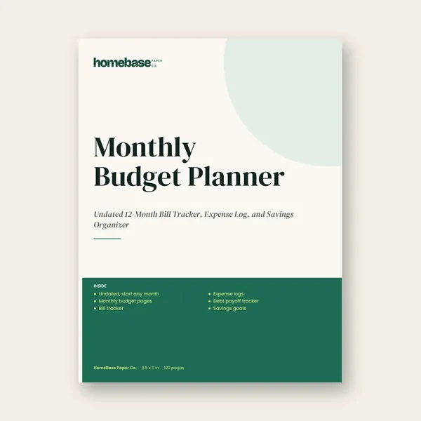Monthly Budget Planner paperback cover