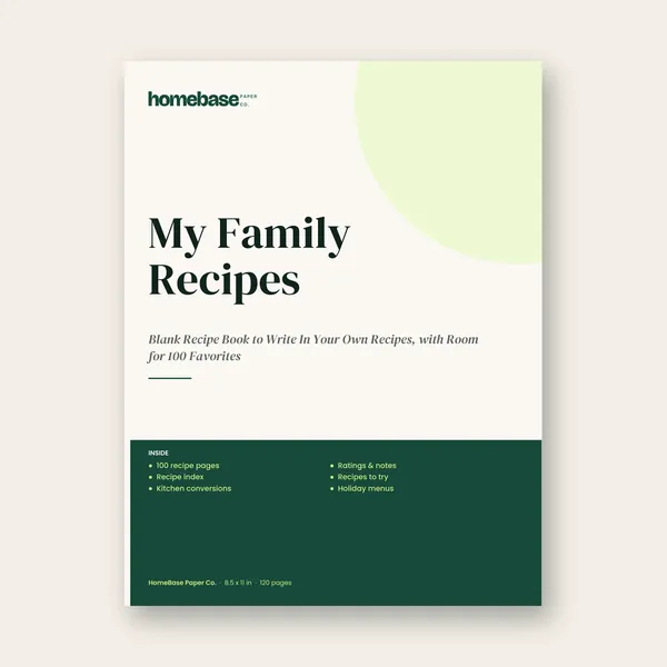 My Family Recipes paperback cover