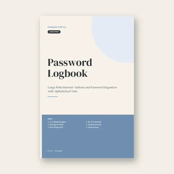 Password Logbook paperback cover