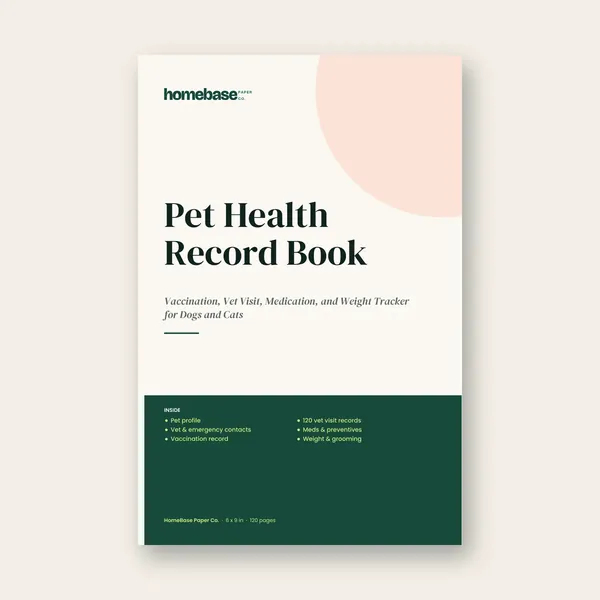 Pet Health Record Book paperback cover