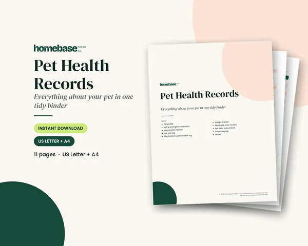 Pet Health Records – cover