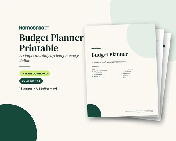 Budget Planner Printable – cover
