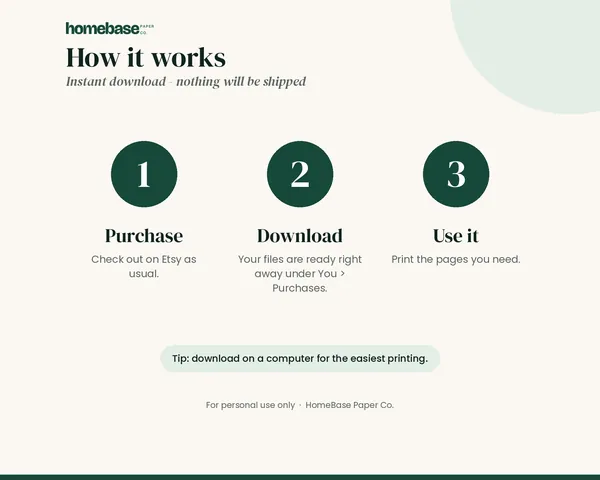Budget Planner Printable – how it works