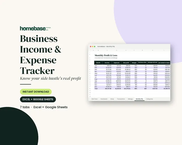 Business Income & Expense Tracker – cover